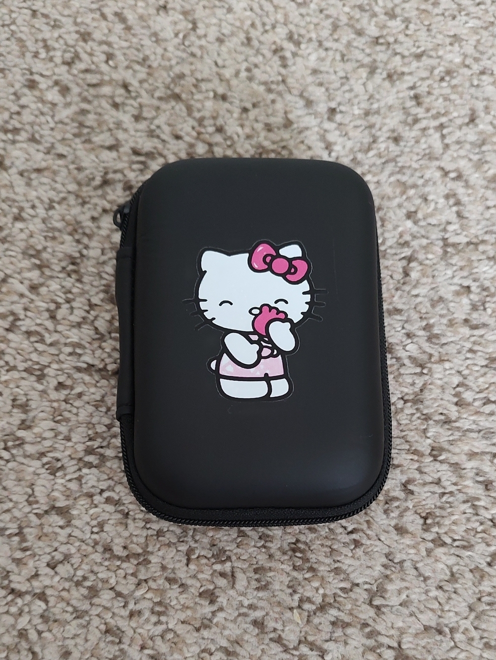 Hello Kitty Black and Pink Zippered Phone Accessory Case